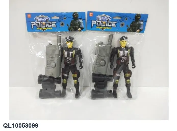 Mixed Set Of 2 Police Belt Accessories PVC Header Bag wholesale from Qili Toys