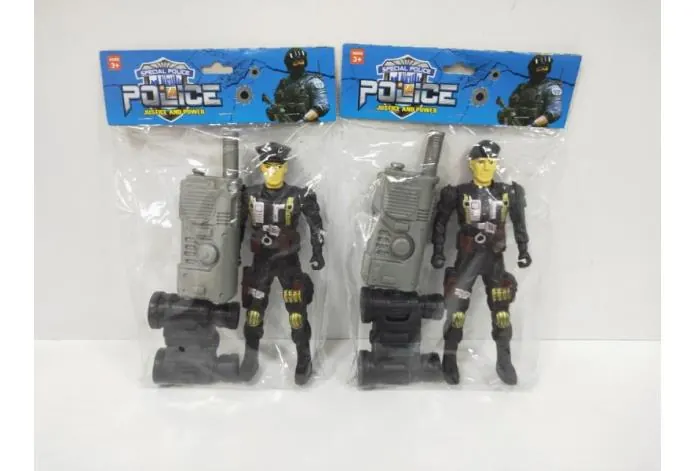 Mixed Set Of 2 Police Belt Accessories PVC Header Bag wholesale from Qili Toys