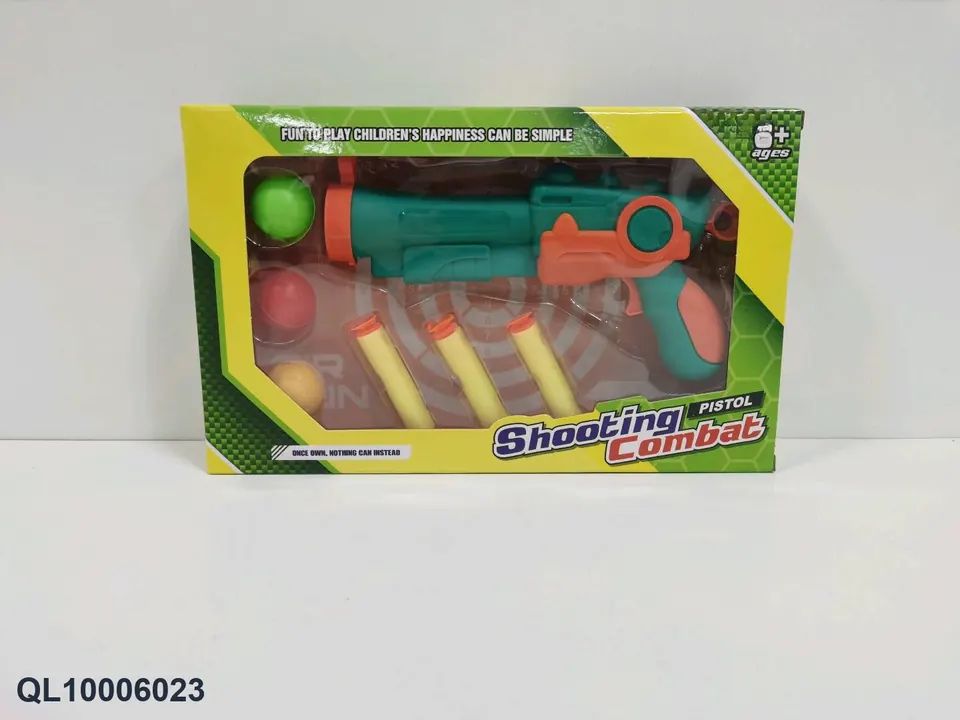 Ping Pong Soft Bullet Dual Purpose Gun Window Box wholesale from Qili Toys