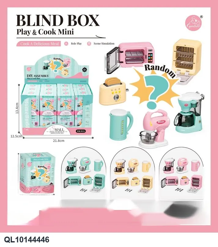 Pink Blind Box Mini Appliances, 24 Pcs Per Display Box (assorted colors) Display Box wholesale from Qili Toys