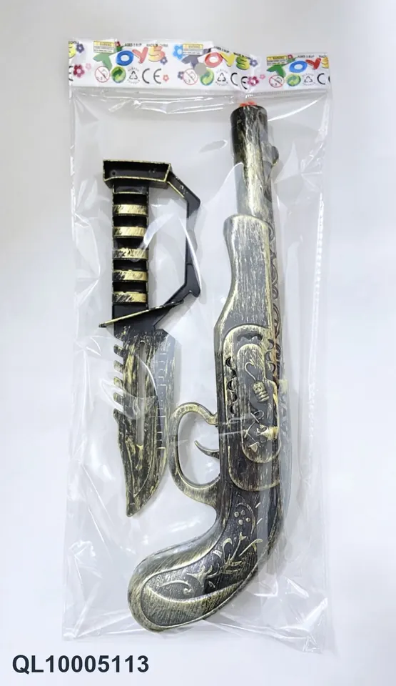Pirate Gun + Knife (lazuli) OPP Bag wholesale from Qili Toys