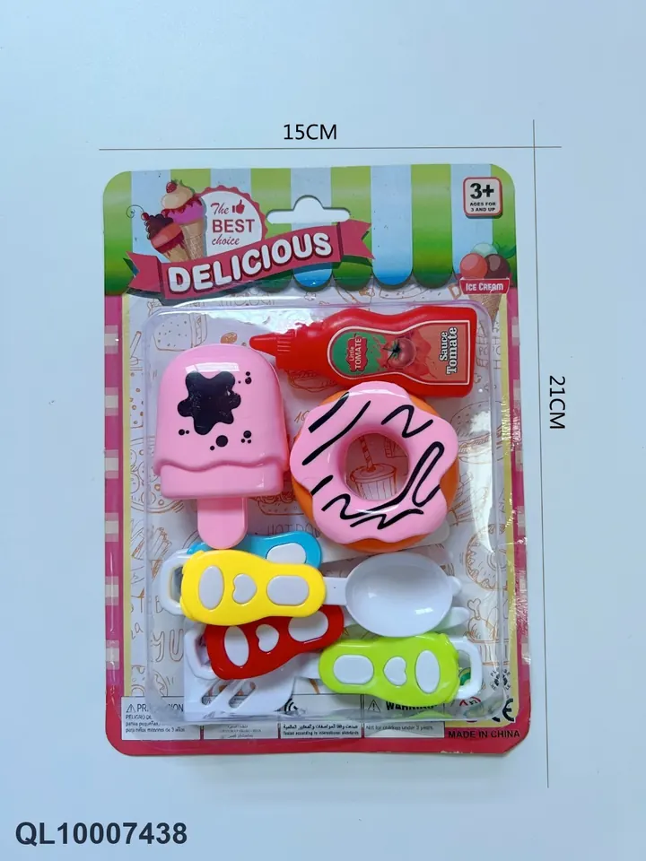 Playhouse Tableware And Dessert 8-Piece Set Blister Board wholesale from Qili Toys