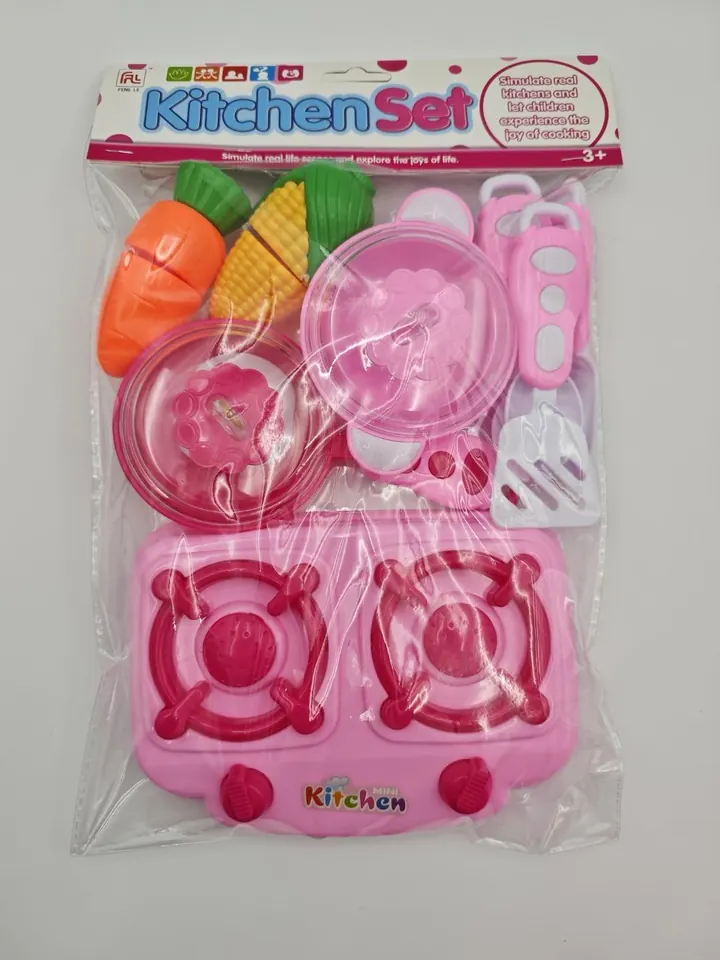 Playhouse Tableware Set (playhouse toys) PVC Header Bag wholesale from Qili Toys