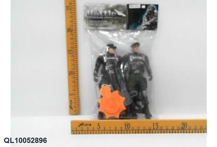 Police People (two people wearing handcuffs and police badges) PVC Header Bag wholesale from Qili Toys