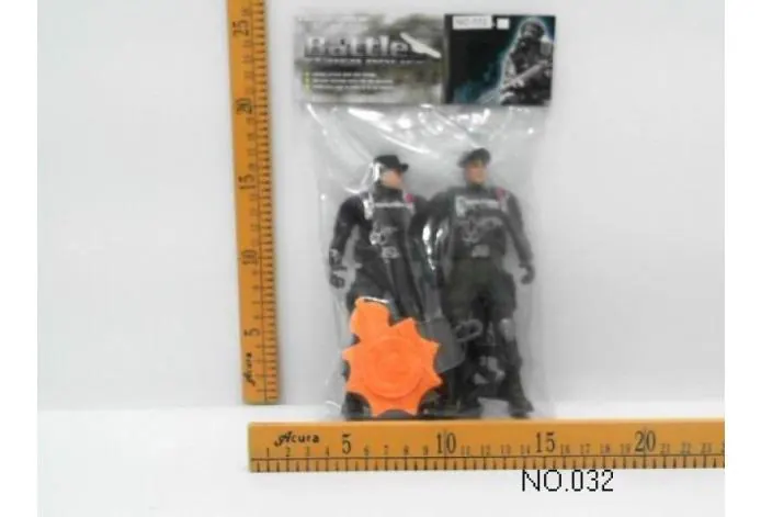 Police People (two people wearing handcuffs and police badges) PVC Header Bag wholesale from Qili Toys