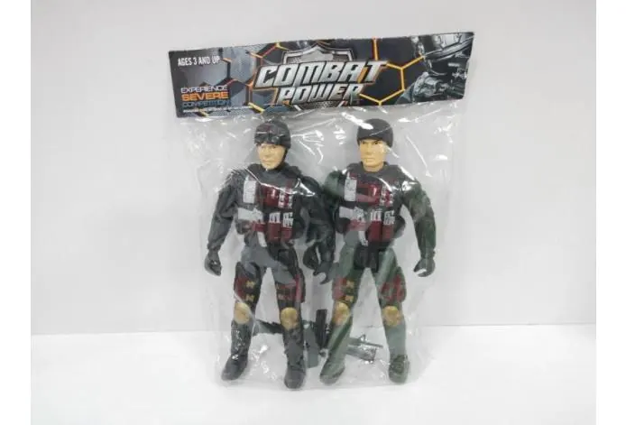 Police Soldier 1 Green Foot 1 Black 2 Pack Header Bag wholesale from Qili Toys