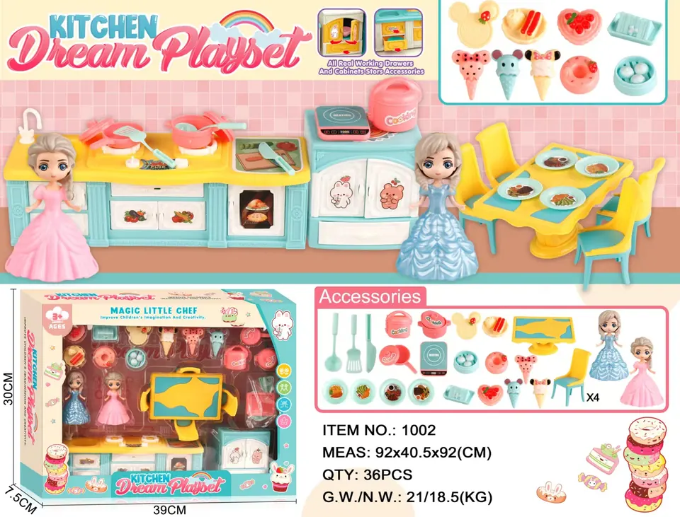 Pretend Play Tableware Set Window Box wholesale from Qili Toys