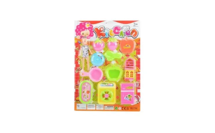 Pretty Girl Tableware Set Blister Board wholesale from Qili Toys
