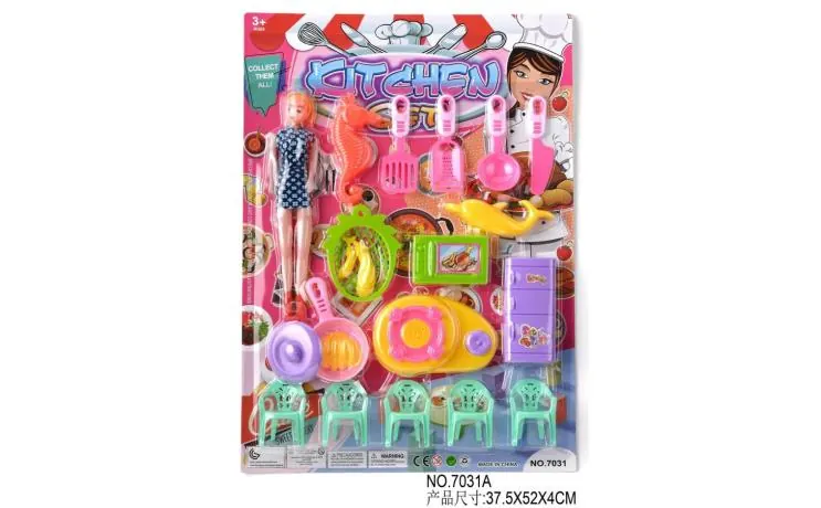 Pretty Girl Tableware Set Blister Board wholesale from Qili Toys