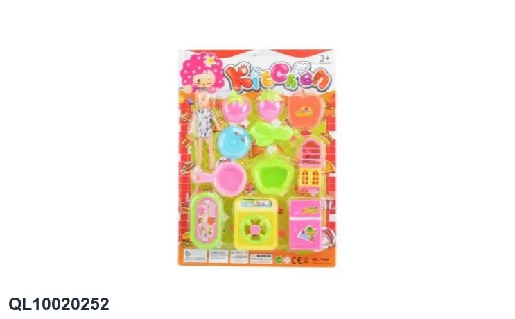 Pretty Girl Tableware Set Blister Board wholesale from Qili Toys