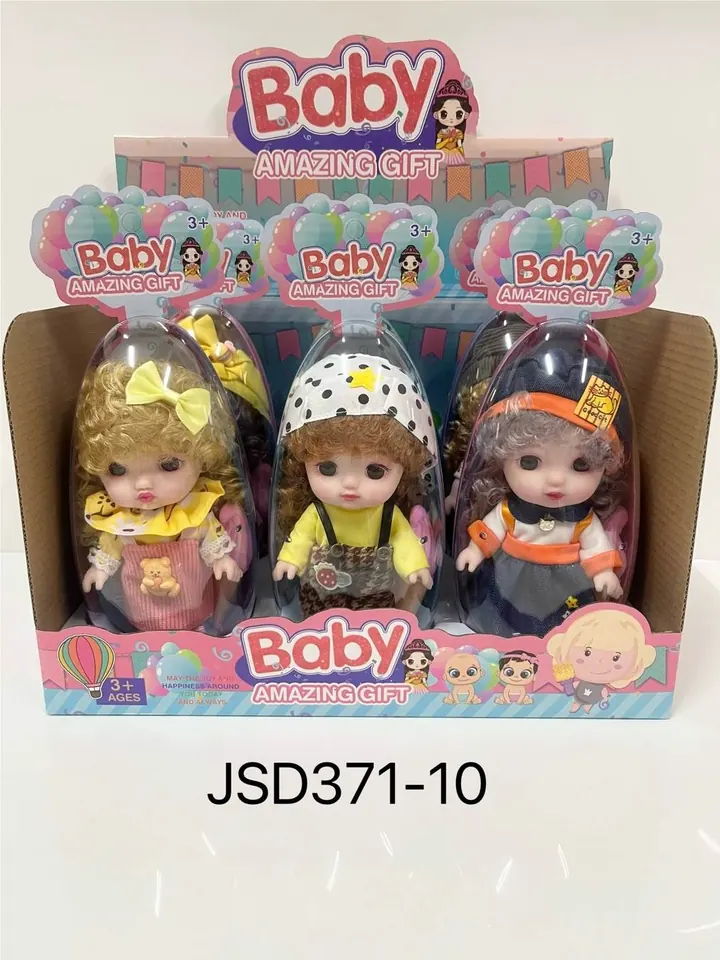 Set Of 6 Baby-Themed Plastic Ice Cream Containers (15 cm each), Mixed Pack (price per container). Display Box wholesale from Qili Toys