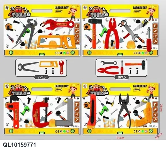 Tool Set (four models mixed, cpc) Blister Board wholesale from Qili Toys