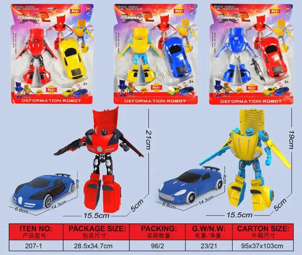 Transforming Robot Blister Board wholesale from Qili Toys