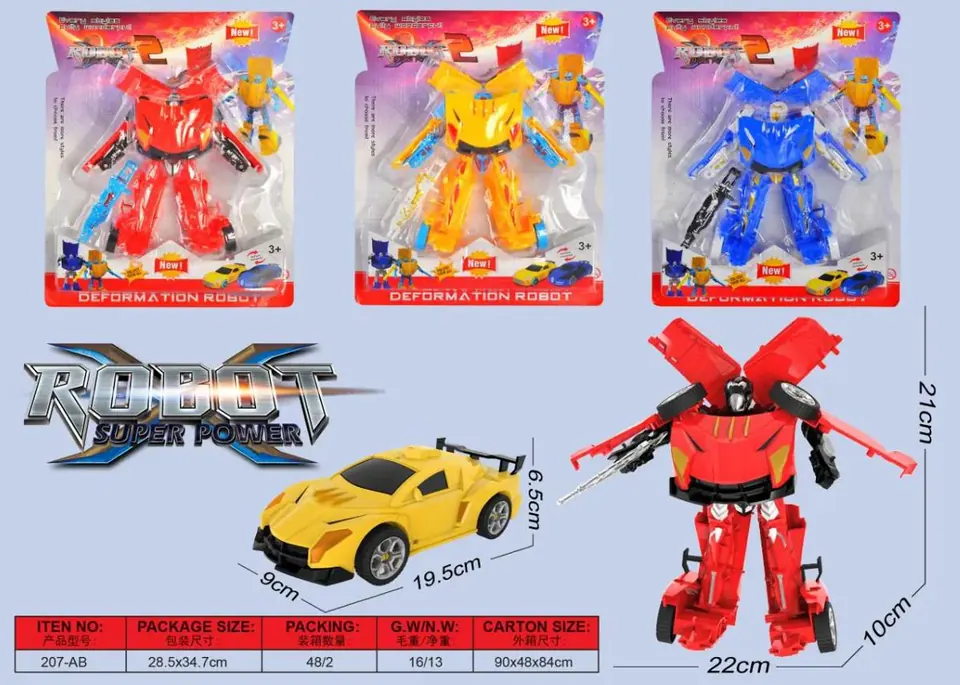 Transforming Robot Blister Board wholesale from Qili Toys