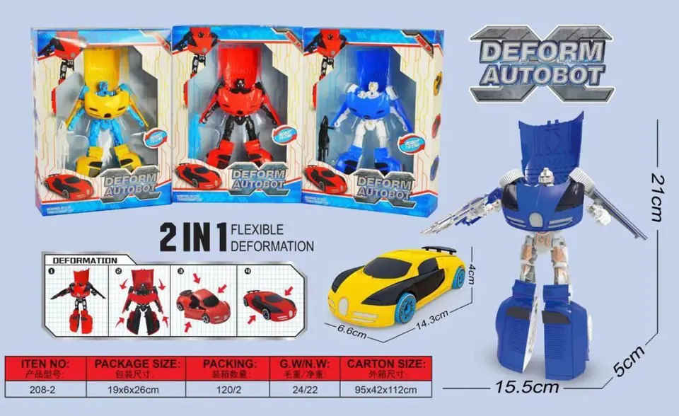 Transforming Robot Window Box wholesale from Qili Toys