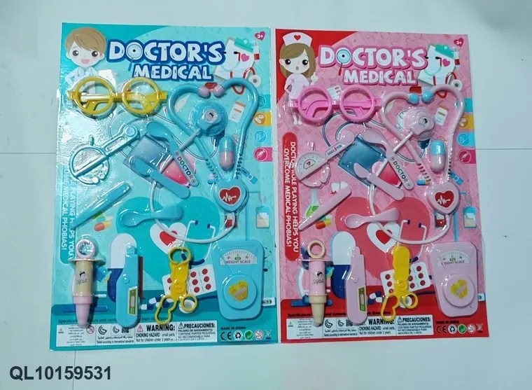 Two-Color Mixed Medical Instrument Set, CPC Blister Board wholesale from Qili Toys