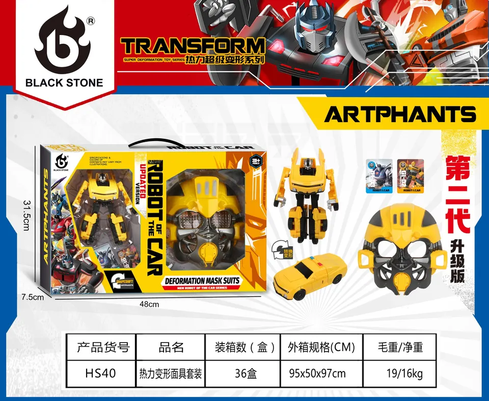 Upgraded Wasp Transformers Car + Mask Window Box wholesale from Qili Toys