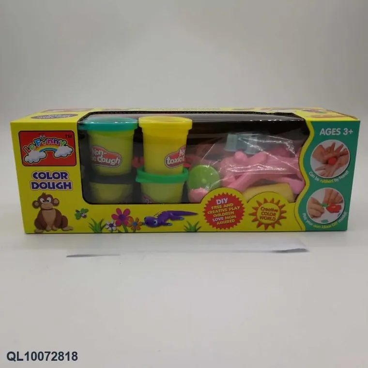 12-Color 2-Ounce Clay Pots, 12-Pot Color Box, Molds, And Tools (in individual cans) Color Box wholesale from Qili Toys