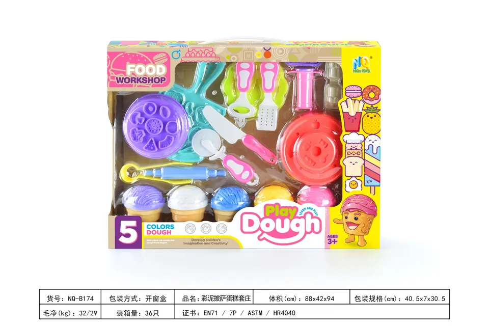 Clay Pizza Cake Set Window Box wholesale from Qili Toys