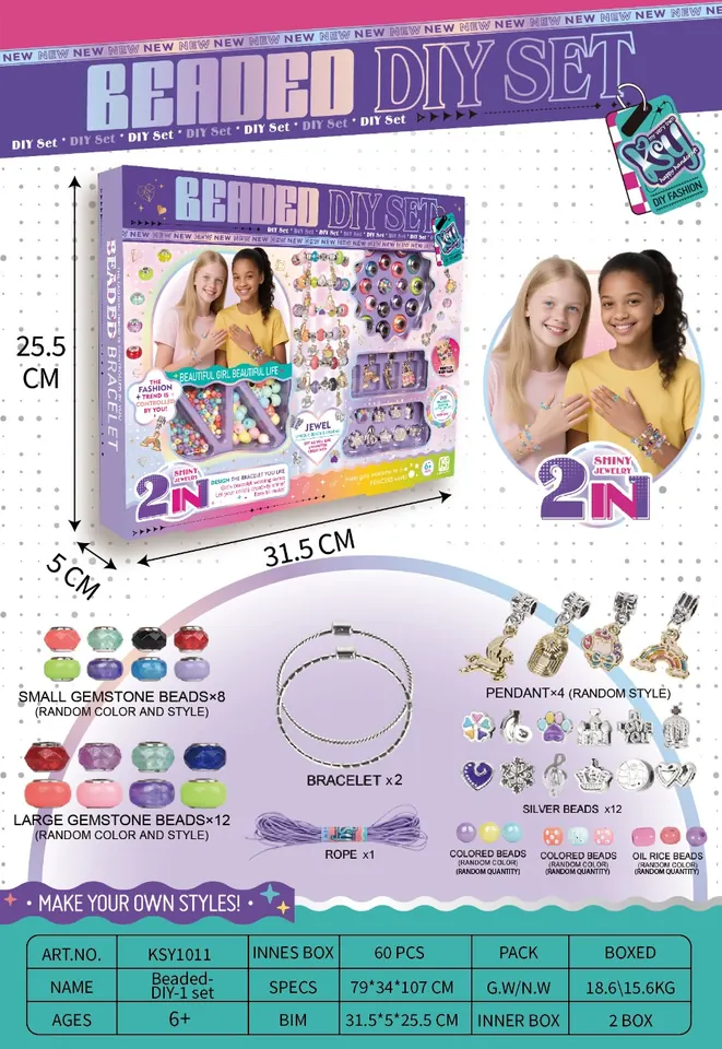DIY Jewelry Beading Kit Display Box wholesale from Qili Toys