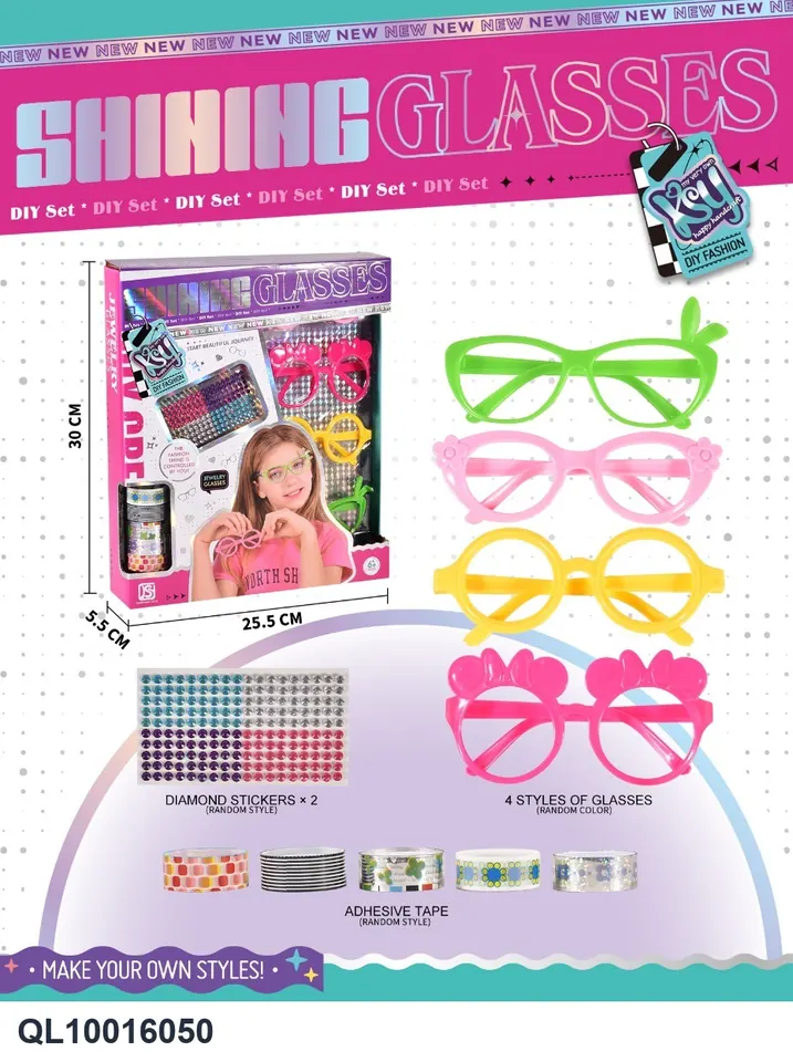 DIY Jewelry Glasses Set Window Box wholesale from Qili Toys