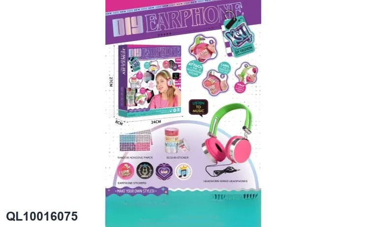 DIY Jewelry Headphone Set Window Box wholesale from Qili Toys