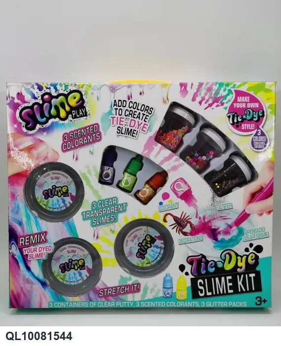 DIY Slime Kit: 3 Bottles Of 110G Slime + 3 Bottles Of Random Accessories + 3 Bottles Of Color + 3 Tools. Includes A Straw. In wholesale from Qili Toys