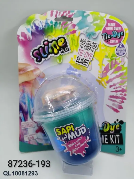 DIY Slime Kit: 300G Transparent Slime In A Cup + Glass Beads + Glitter + 3 Accessories + Tools (wooden stick, straw) In wholesale from Qili Toys