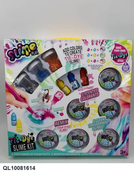 DIY Slime Kit: 6 Bottles Of 50G Slime + 3 Bottles Of Random Accessories + 3 Bottles Of Color + 3 Tools. Includes A Straw. In wholesale from Qili Toys