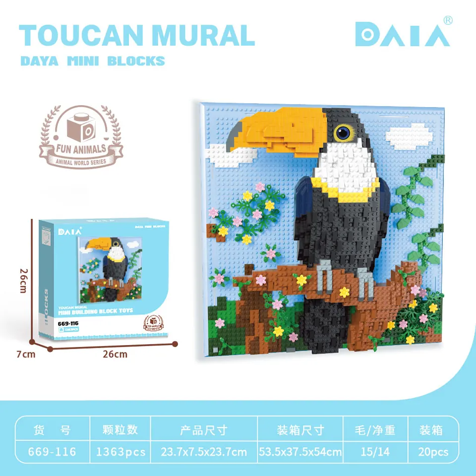 Fresco Depicting A Large-Beaked Bird Boxed wholesale from Qili Toys