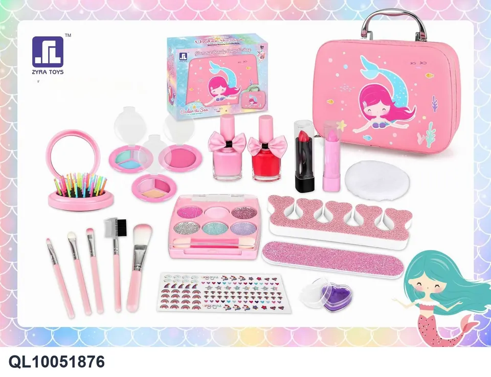 Makeup Cosmetics DIY Manicure Kit Girls Dress Up Window Box wholesale from Qili Toys