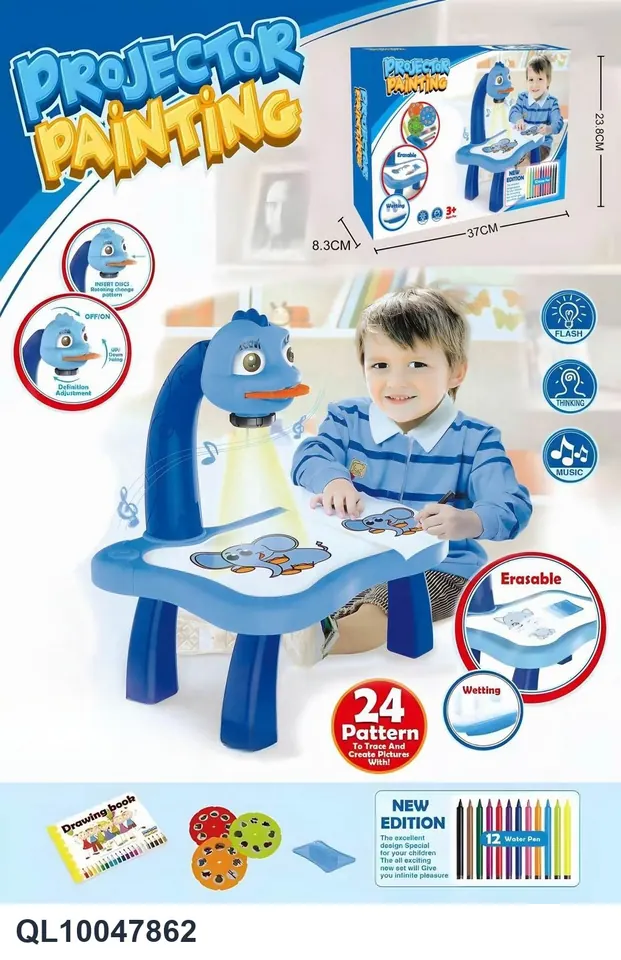 Projection Drawing Board With Light And Music (gift box) Color Box wholesale from Qili Toys