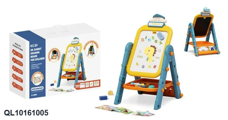 Rabbit Doctor Double-Sided Easel For Children (easel | learning desk | bookshelf) Color Box wholesale from Qili Toys