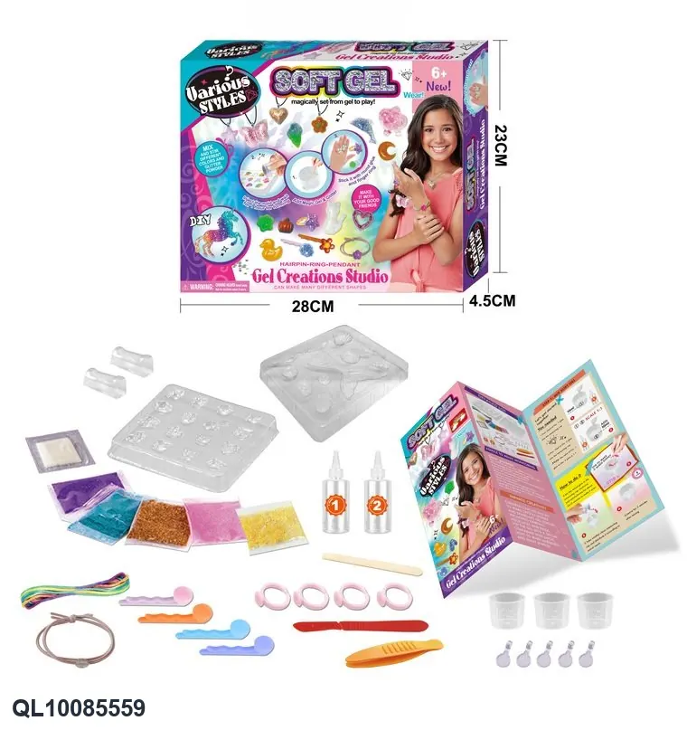 SOFT GEL DIY Craft Kit (cartoon + ocean theme), In A Colorful Box. Color Box wholesale from Qili Toys
