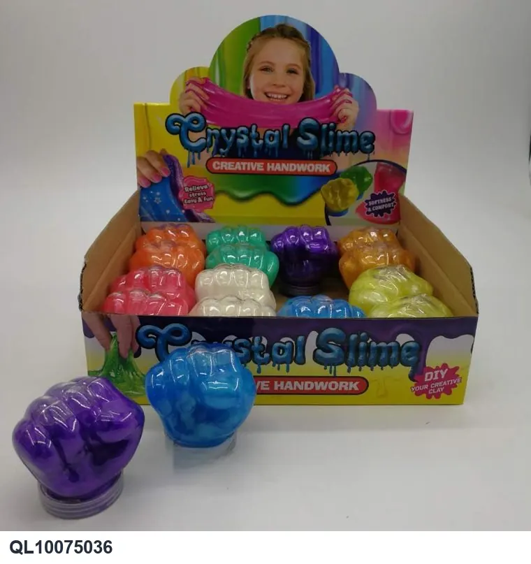 Slime Punch 50G 8-Color Iridescent Crystal Slime Refill Pack (16 cans) Color Box wholesale from Qili Toys