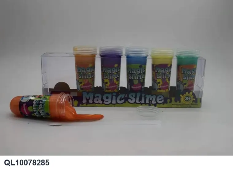 Slime Tube, 85G, 6-Color, Iridescent Crystal Slime, PVC Box (6 tubes) PVC Box wholesale from Qili Toys