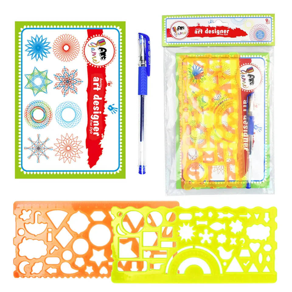 Two Drawing Rulers Header Bag wholesale from Qili Toys