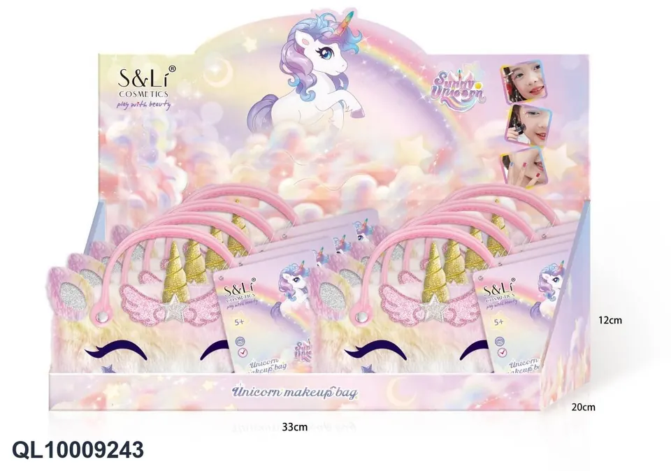 Unicorn Cosmetic Bag Display Box wholesale from Qili Toys