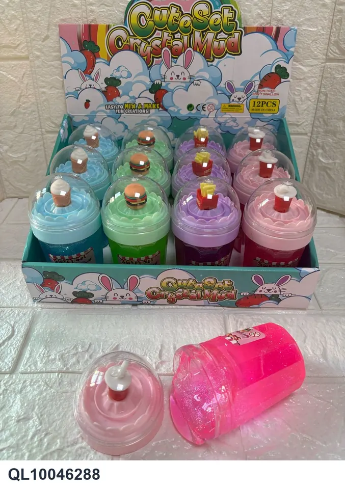 12 Cans Of Hamburger Beverage Series Milk Tea Cup Crystal Mud Display Box wholesale from Qili Toys