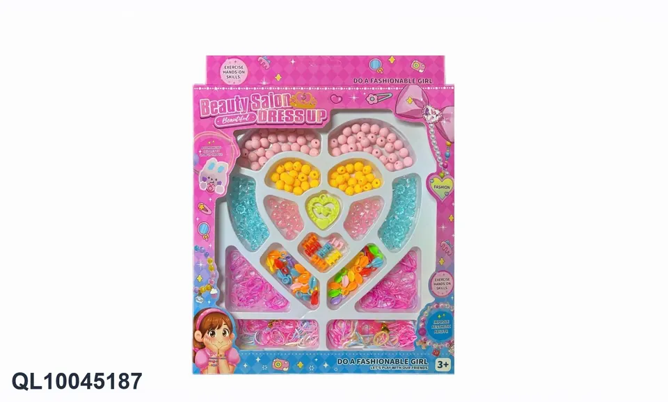 Beads And Rubber Bands (mixed set of three types) Window Box wholesale from Qili Toys