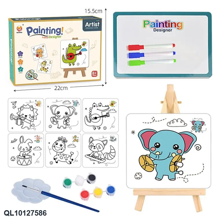 Chalkboard Art With Erasable Surfaces Color Box wholesale from Qili Toys