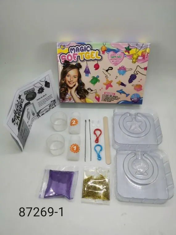 DIY Hard Gel 3D Soft Gel Kit (shell series, 4 designs mixed) - Comes In A Colored Box. Color Box wholesale from Qili Toys