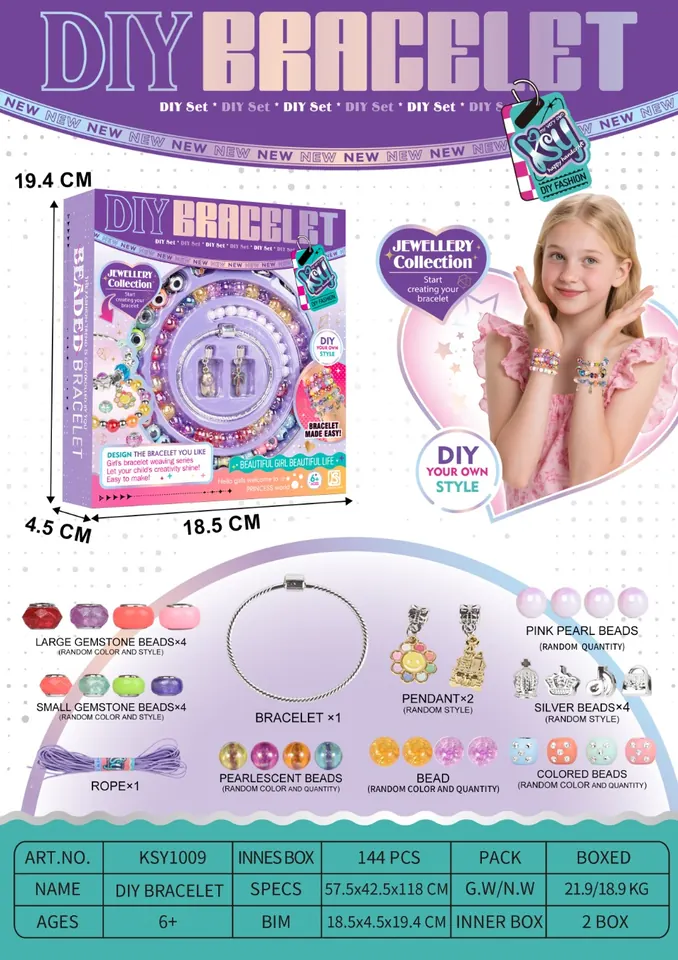 DIY Jewelry Set Color Box wholesale from Qili Toys