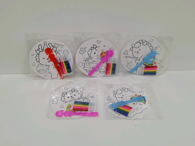 DIY Painted Fans OPP Header Bag wholesale from Qili Toys