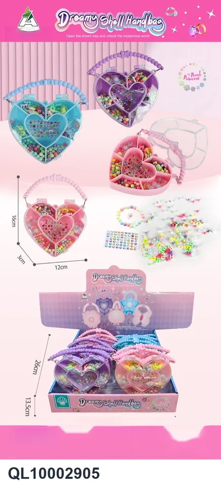 Girls' Beaded Love Flower Bag Display Box wholesale from Qili Toys
