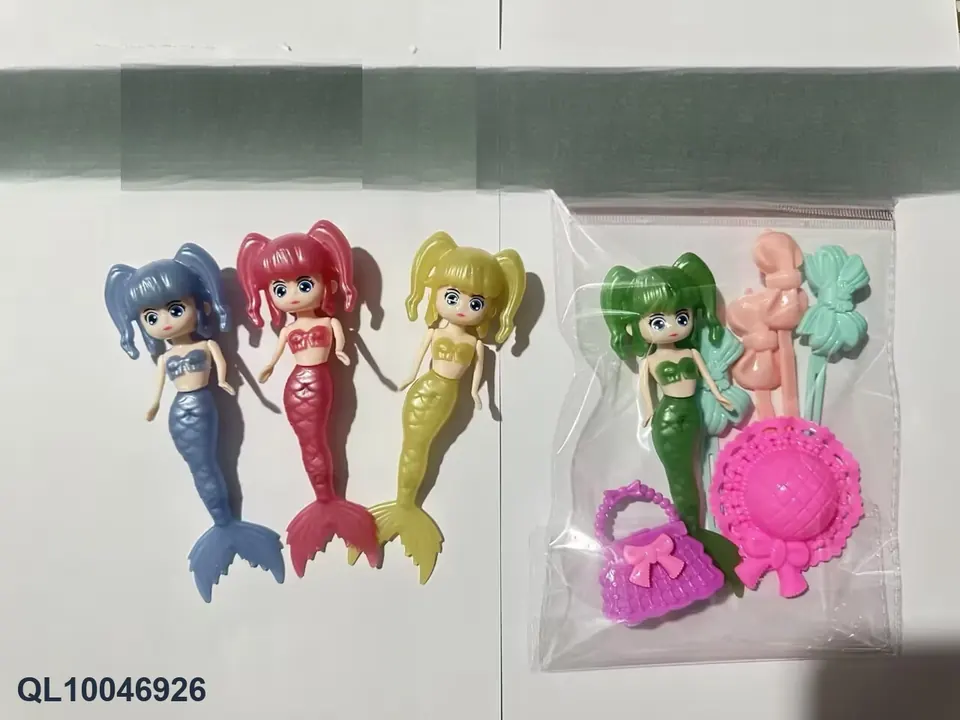 Mermaid Girl Jewelry Hair Clip OPP Bag wholesale from Qili Toys