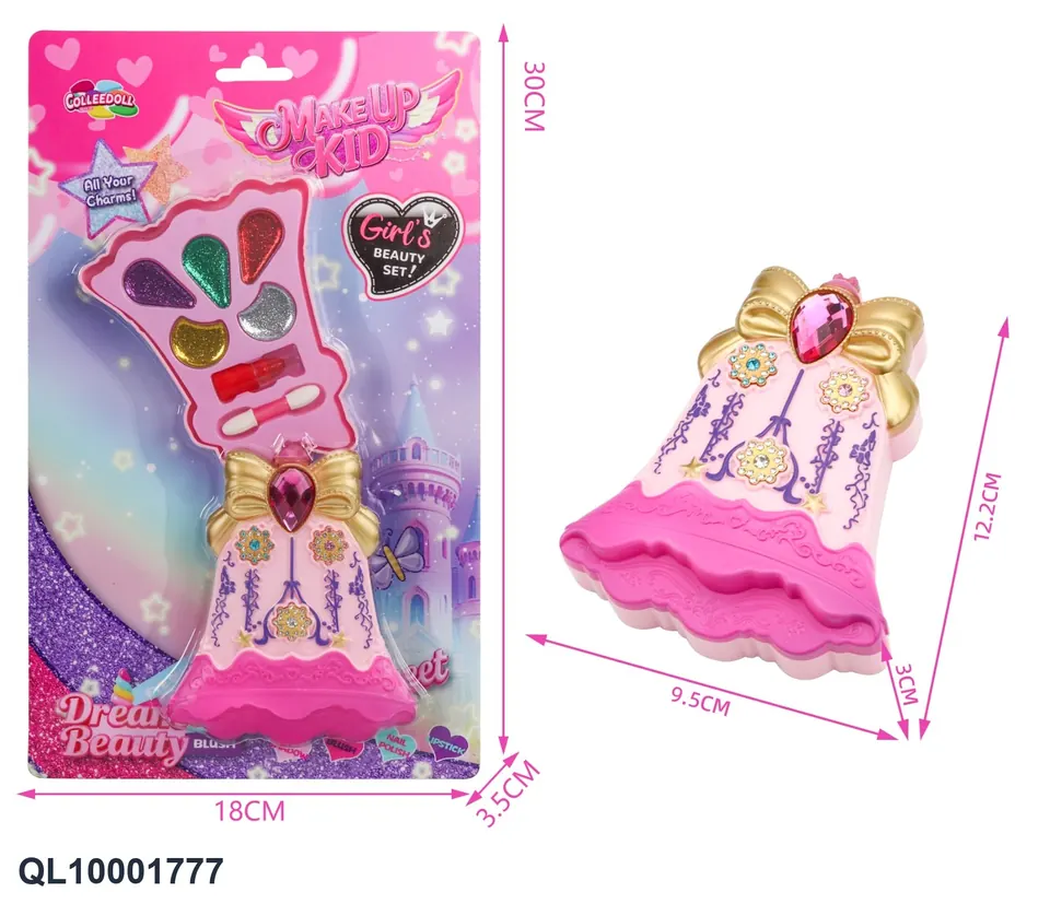 Single-Layer Bell Kids Makeup Set Blister Board wholesale from Qili Toys