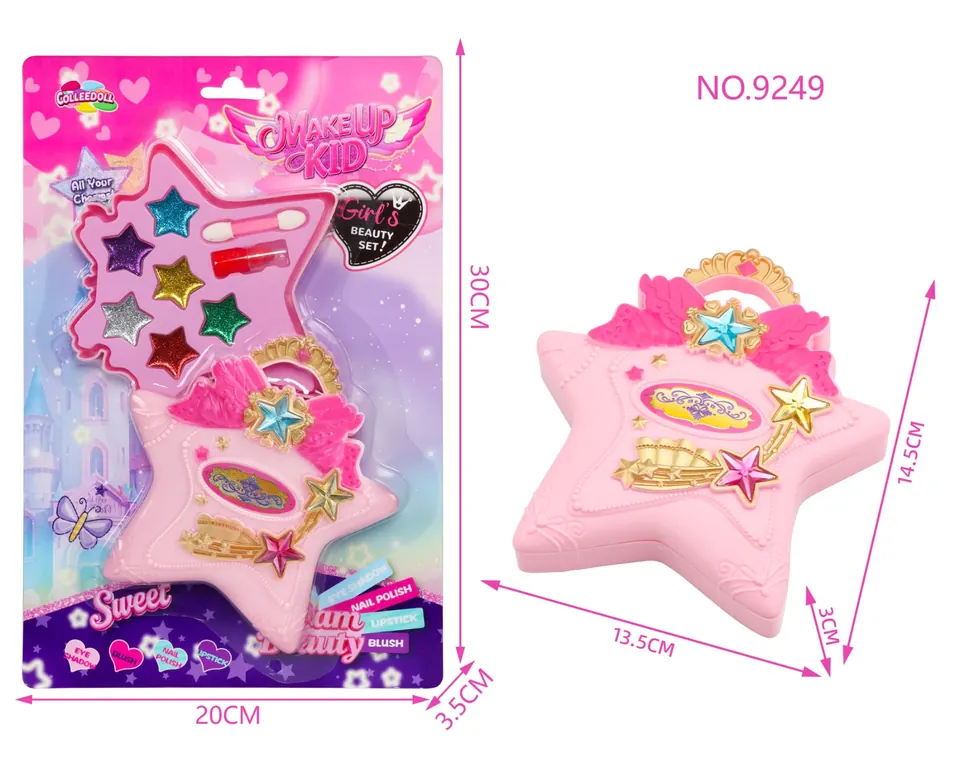 Single-Layer Star Kids Makeup Set Blister Board wholesale from Qili Toys