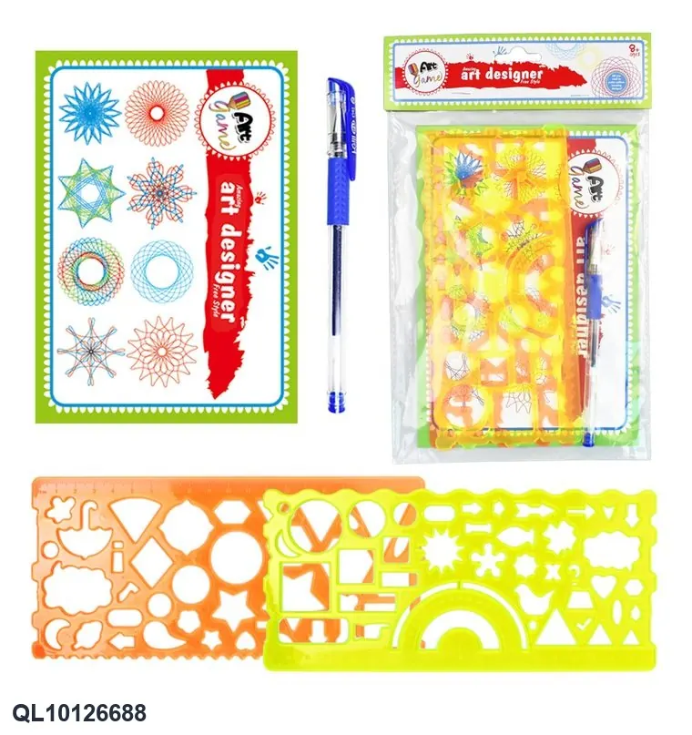 Two Drawing Rulers Header Bag wholesale from Qili Toys