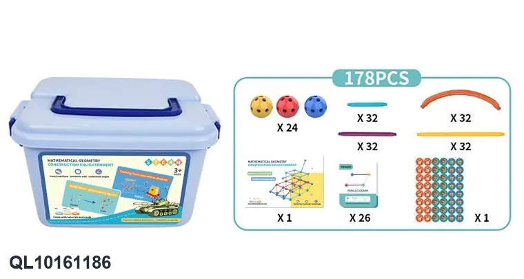 [Basic Version] Mathematics Geometry Construction Educational Toys Series Storage Bucket wholesale from Qili Toys